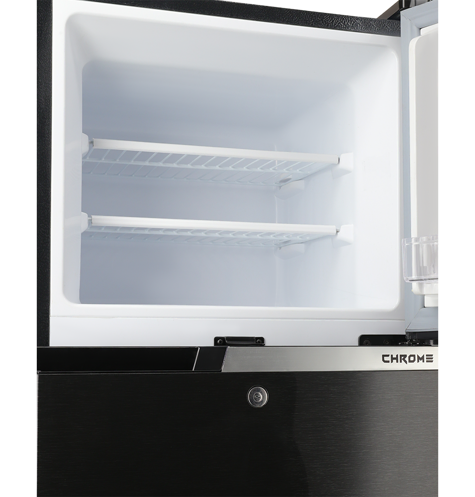 Dawlance REF 9173 CHROME HAIRLINE BLACK Double Door Refrigerator