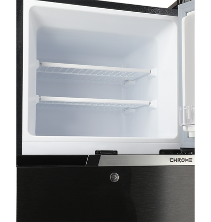 Dawlance REF 9173 CHROME HAIRLINE BLACK Double Door Refrigerator